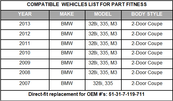 Genuine Front Upper+Lower Windshield Reveal Molding Trim, 07-13 BMW
